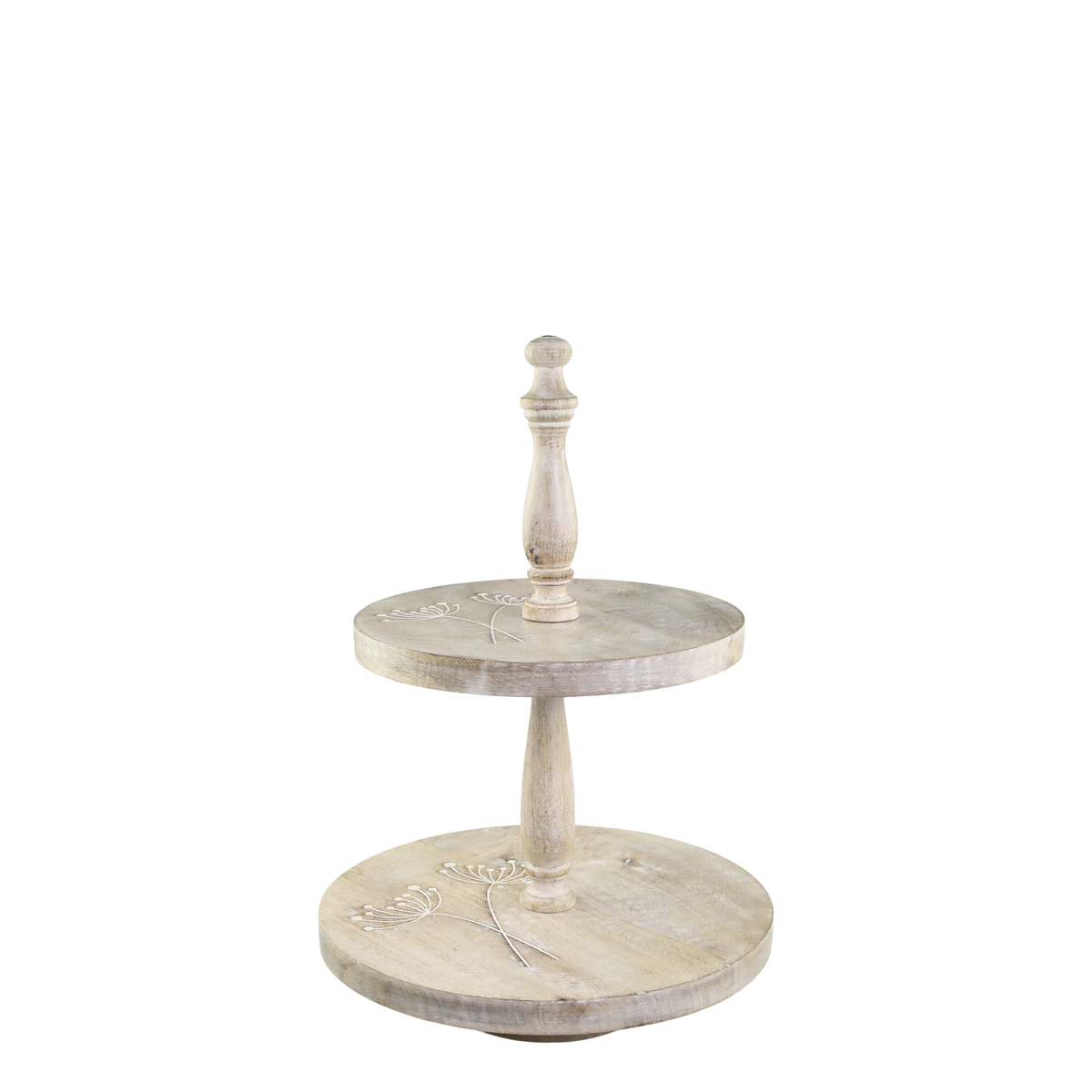 Tours Etagere m. Udskæringer 45x30 cm Nature