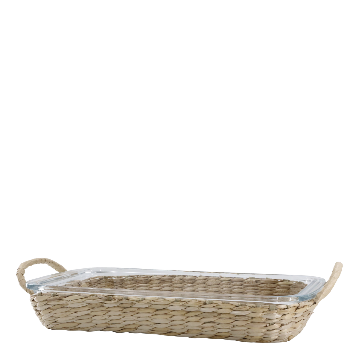 Bakke med Fletkurv 5 x 39,5 x 24,5 cm Klar