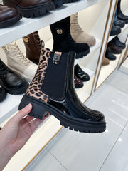 Lakstøvler med leopard