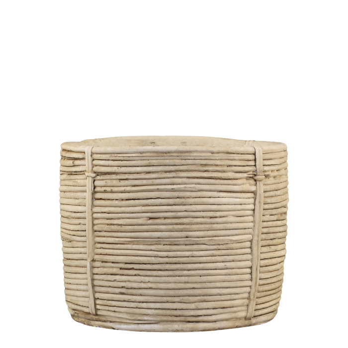 Corte Skjuler med flet mønster 24 x Ø34 cm Antique natur urtepotte