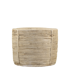 Corte Skjuler med flet mønster 24 x Ø34 cm Antique natur urtepotte