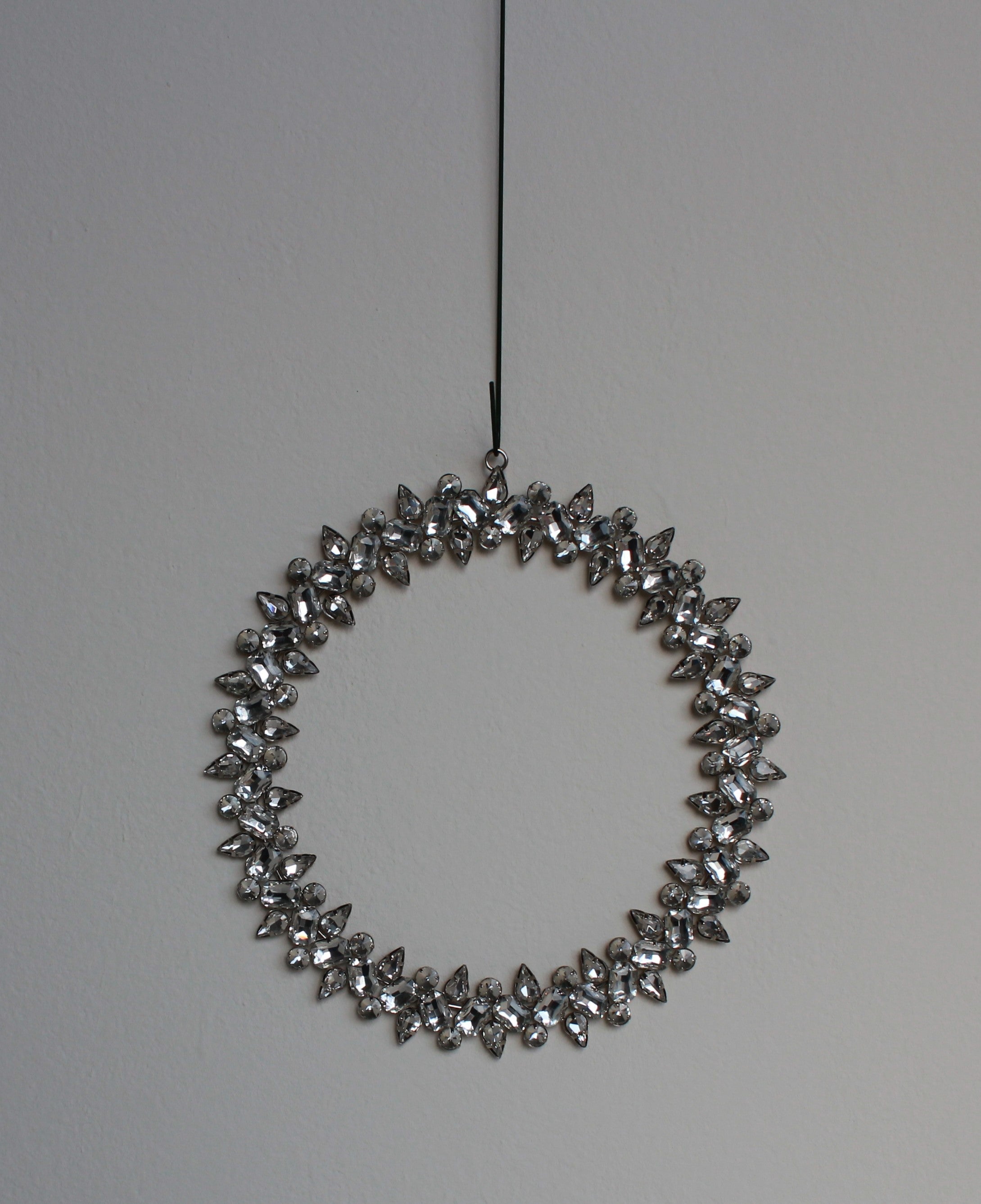 Diamant-Ring-Ornament 20cm sølv by Access Fashion