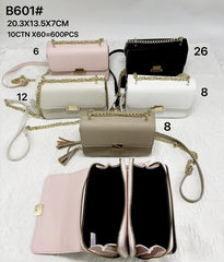 Crossbody taske med guld detaljer 20.3x13.5x7cm - ITMAJ25 by J&L Bags