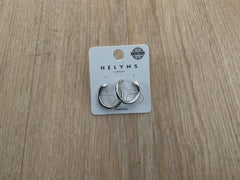 Halv runde øreringe sølv by Krone 1