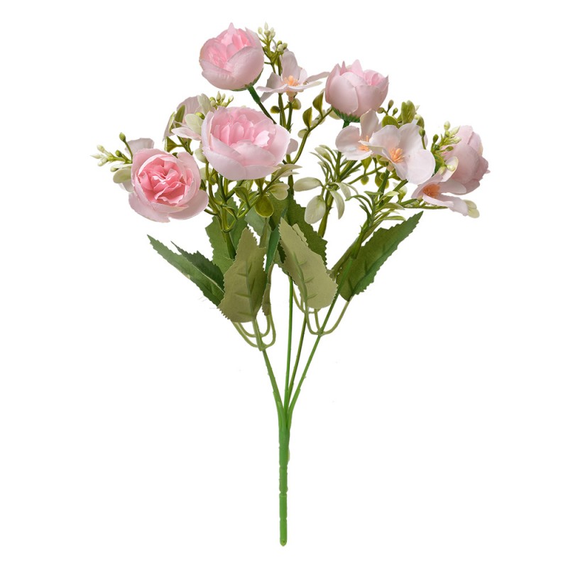 Dekorativ gren med blomster 20x10 cm kunstige blomster i lyserød
