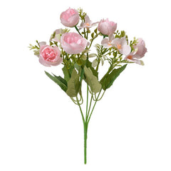 Dekorativ gren med blomster 20x10 cm kunstige blomster i lyserød
