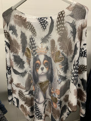 Bluse med print - Ingen returret