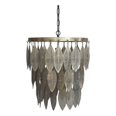 Lampe m. metal deko, 59x47 cm antique messing