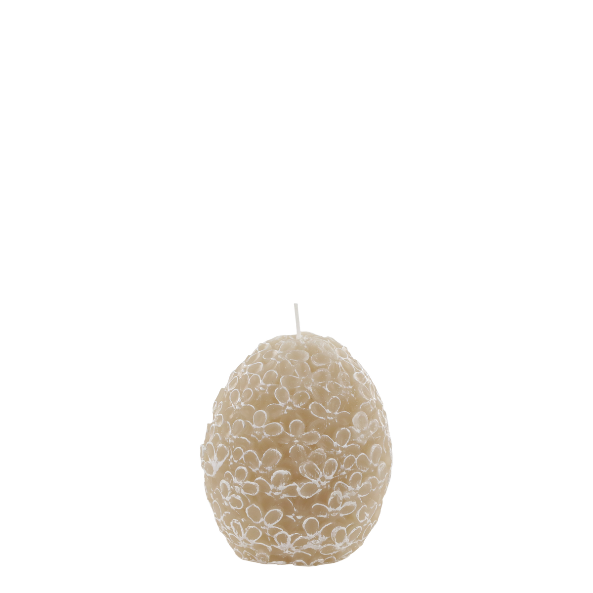 Vienne Støbellys med bladmønster 11x8,5 cm Latte