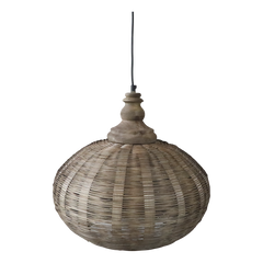 Lampe i rattanflet 45x40 cm natur