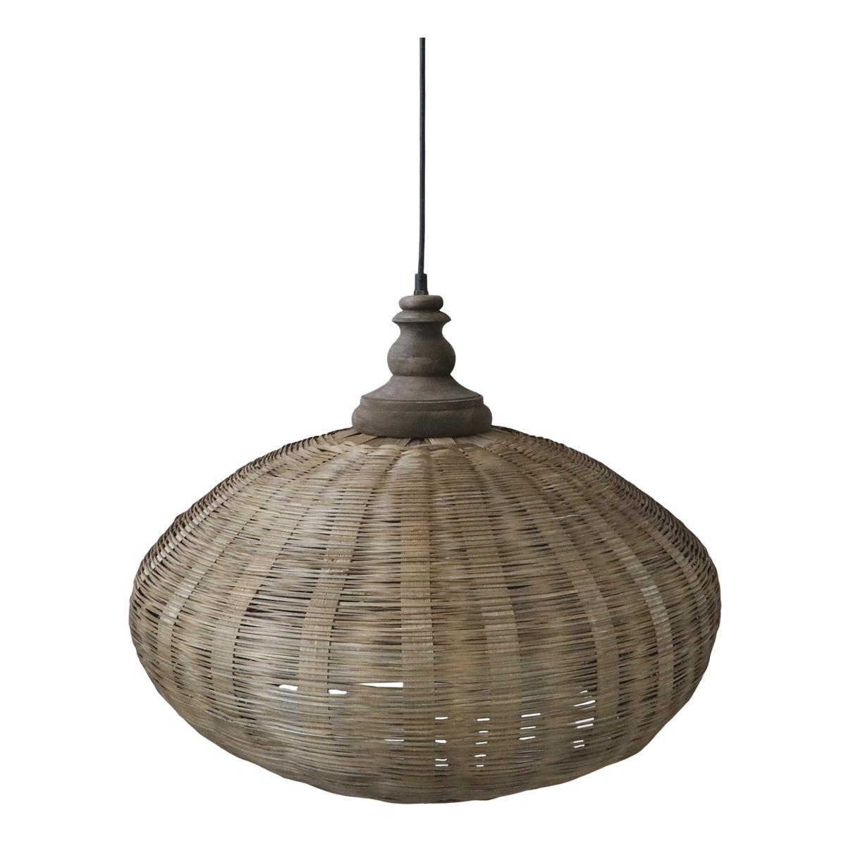Loftlampe i rattanflet Natur 46 x 62 cm