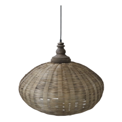 Loftlampe i rattanflet Natur 46 x 62 cm