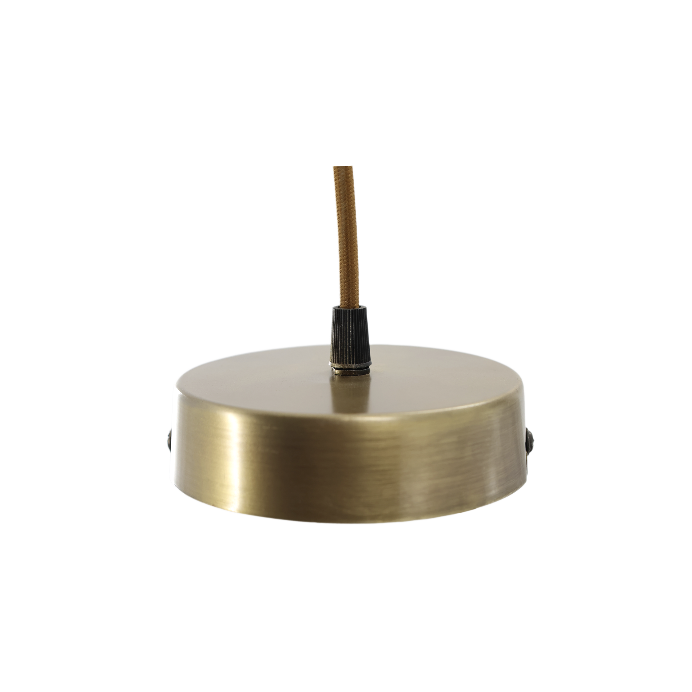 Lampe m. messingtop, H18/Ø21 cm klar