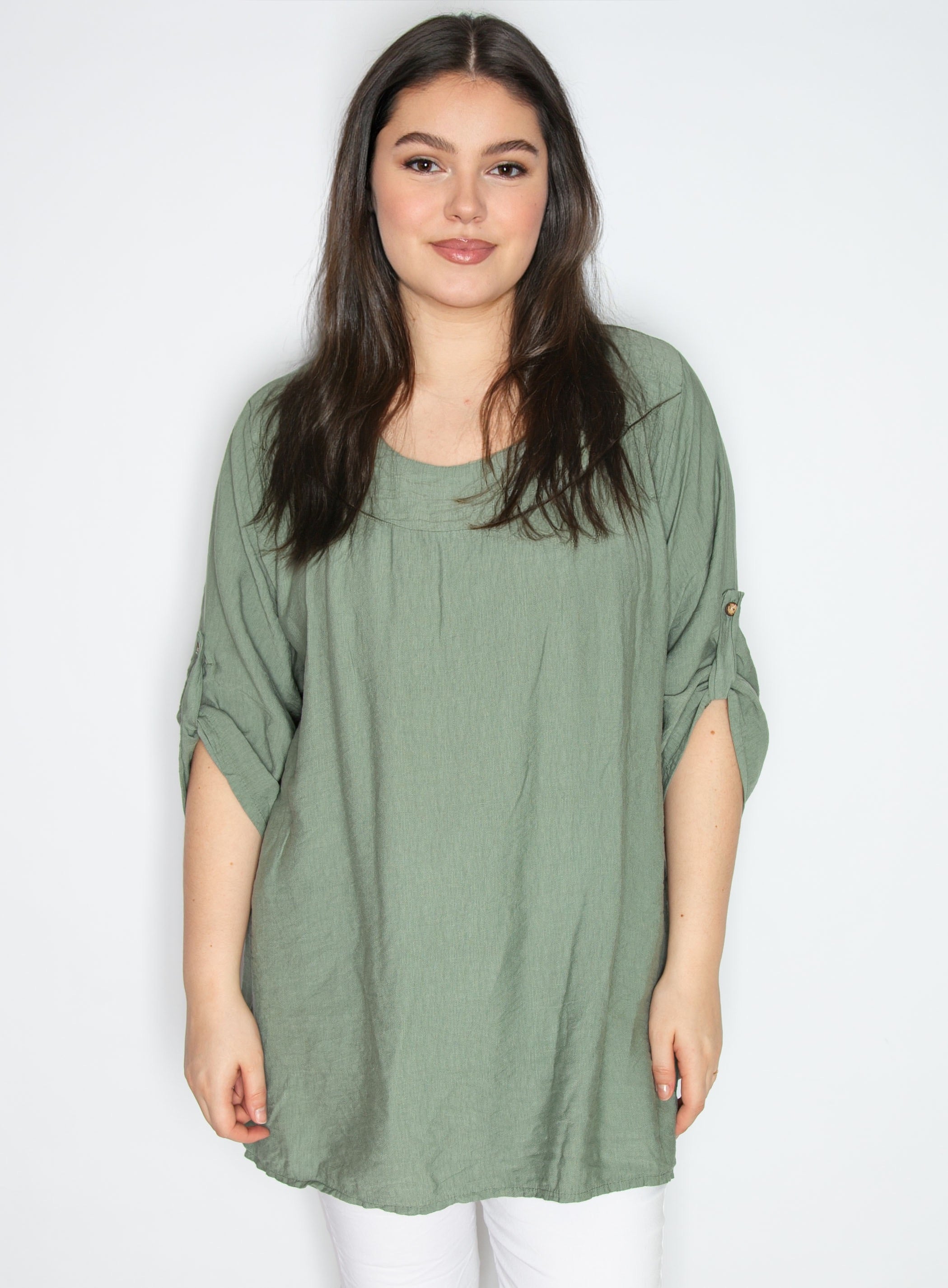 Bluse med sød facon - Brystmål 124cm - Viskose
