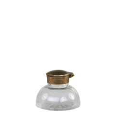 Gl. fransk Vase m. låg, H6,5/Ø8 cm antique messing