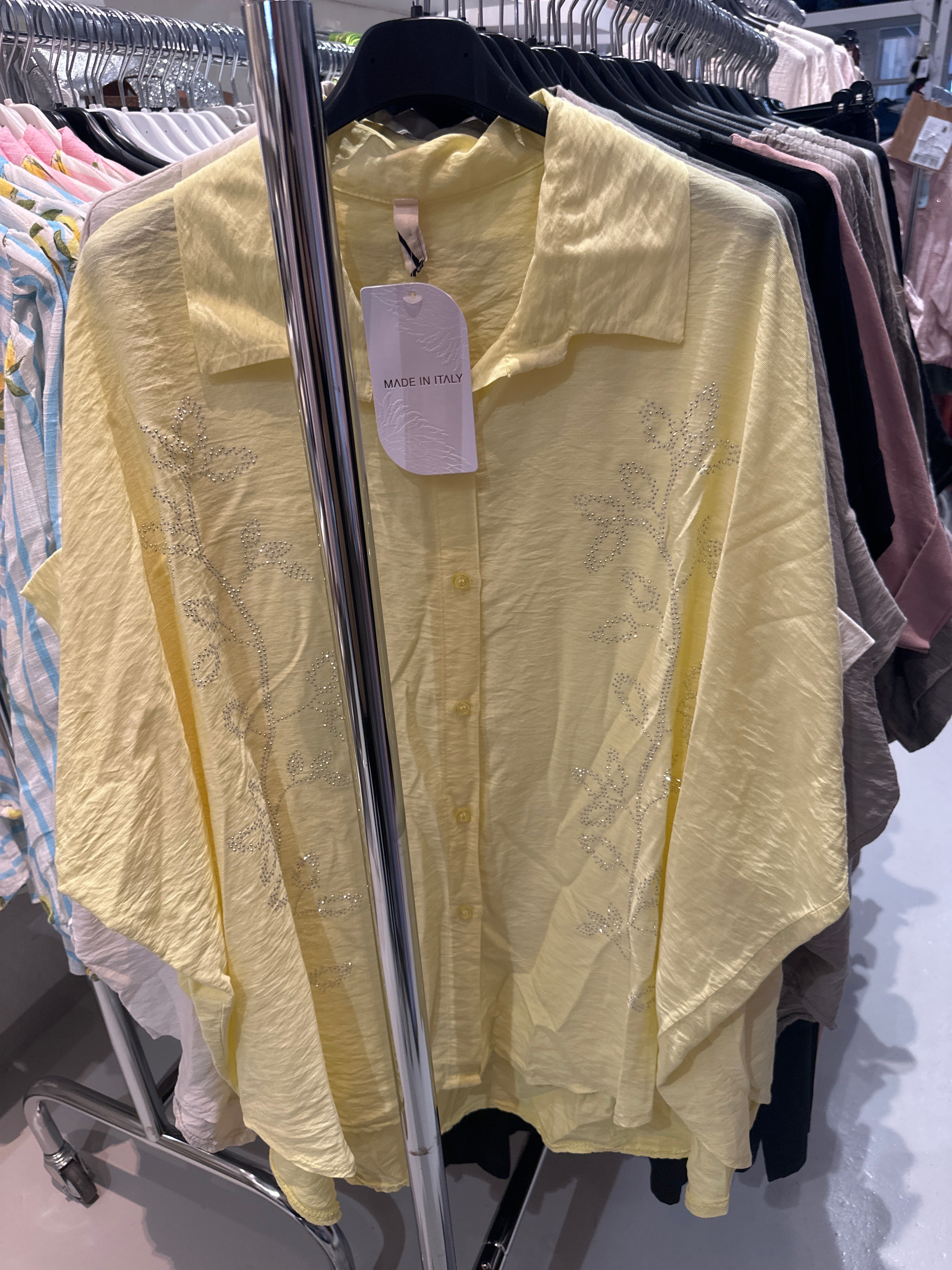 Kortærmet skjorte med bling by Luxluna