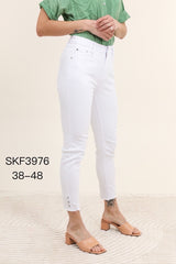 Hvide jeans med perler og bling by Krone 1