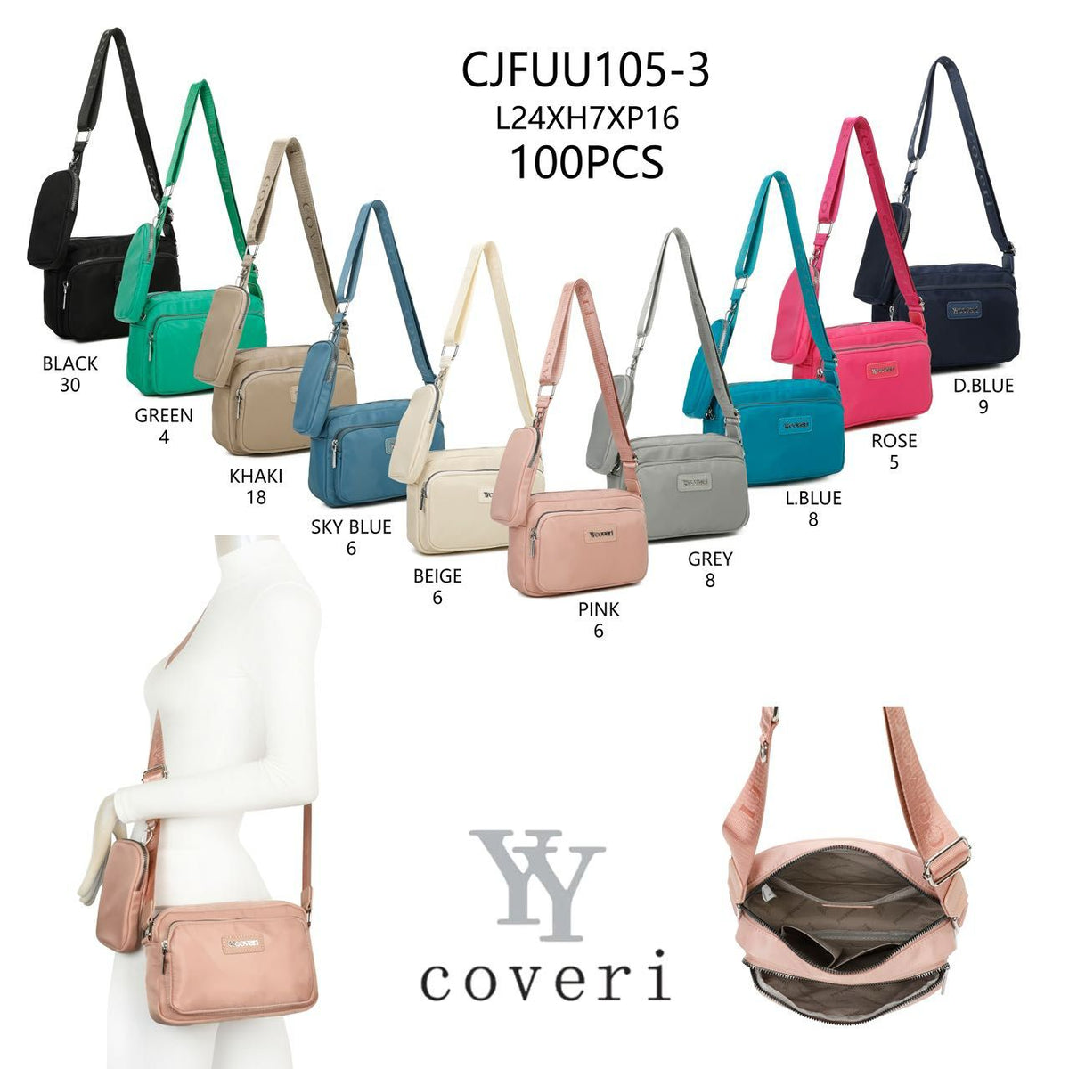 Lille nylontaske med pung by Krone 1