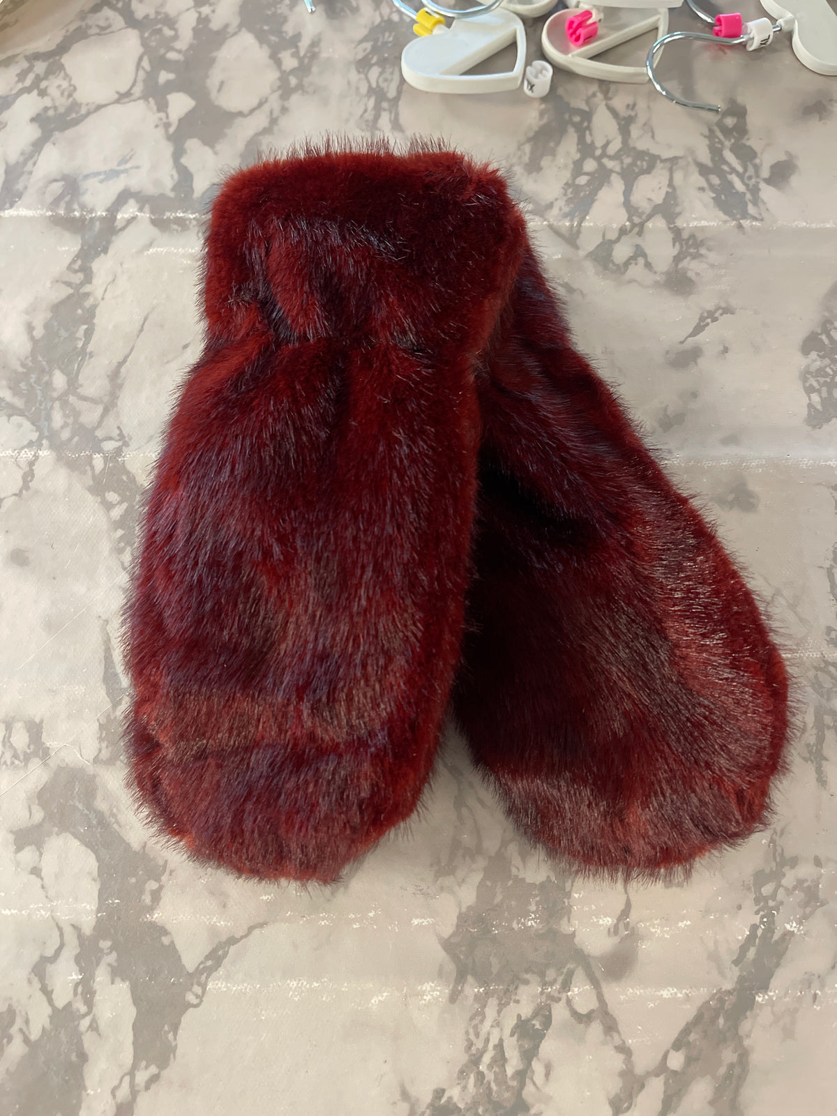 Faux fur pels handsker