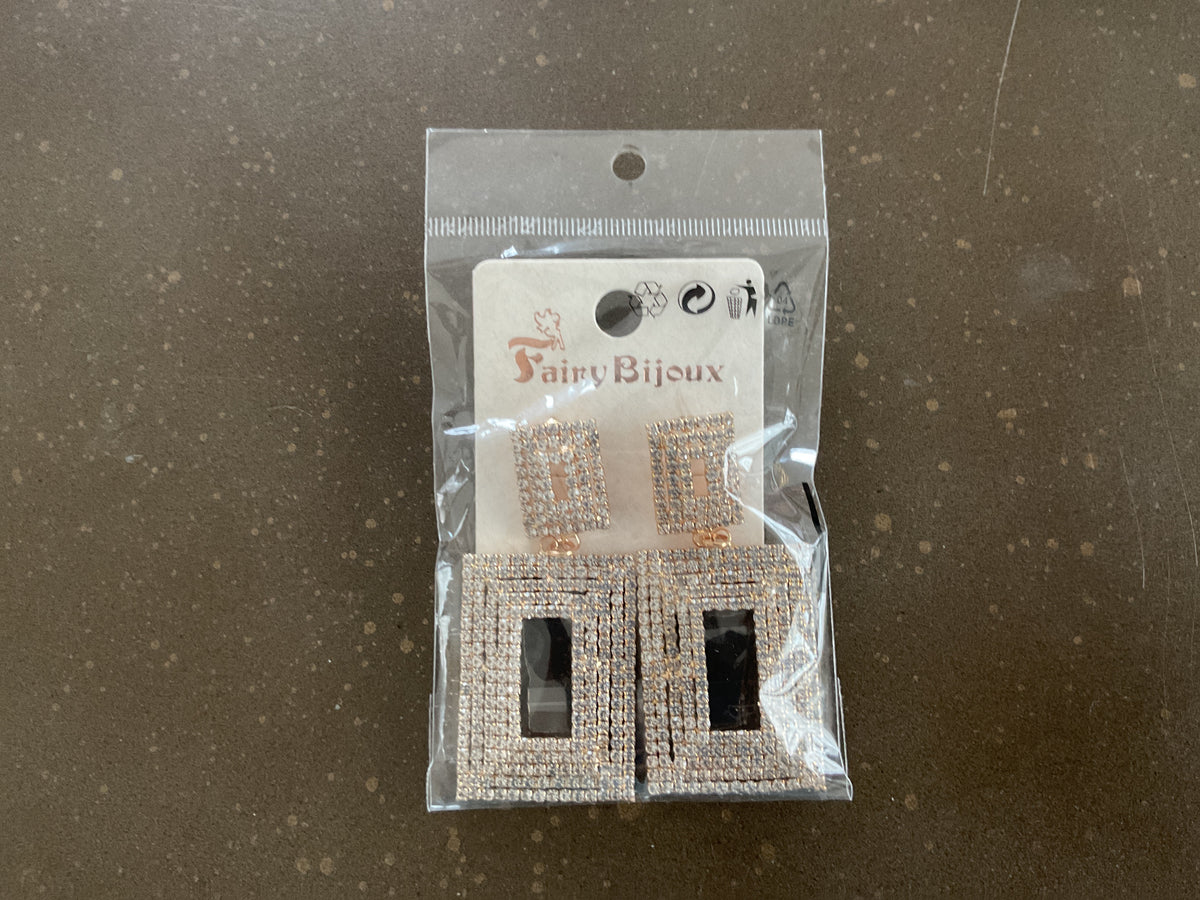 Dallas bling øreringe - guld by Krone 1