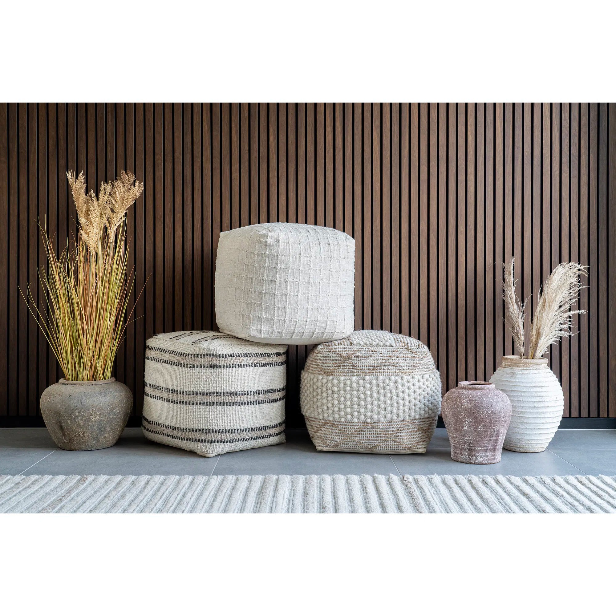 Lomba Dekorationskrukke – Brun/Hvid Ø28x35 cm