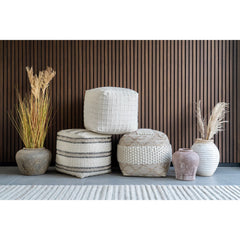 Lomba Dekorationskrukke – Brun/Hvid Ø28x35 cm