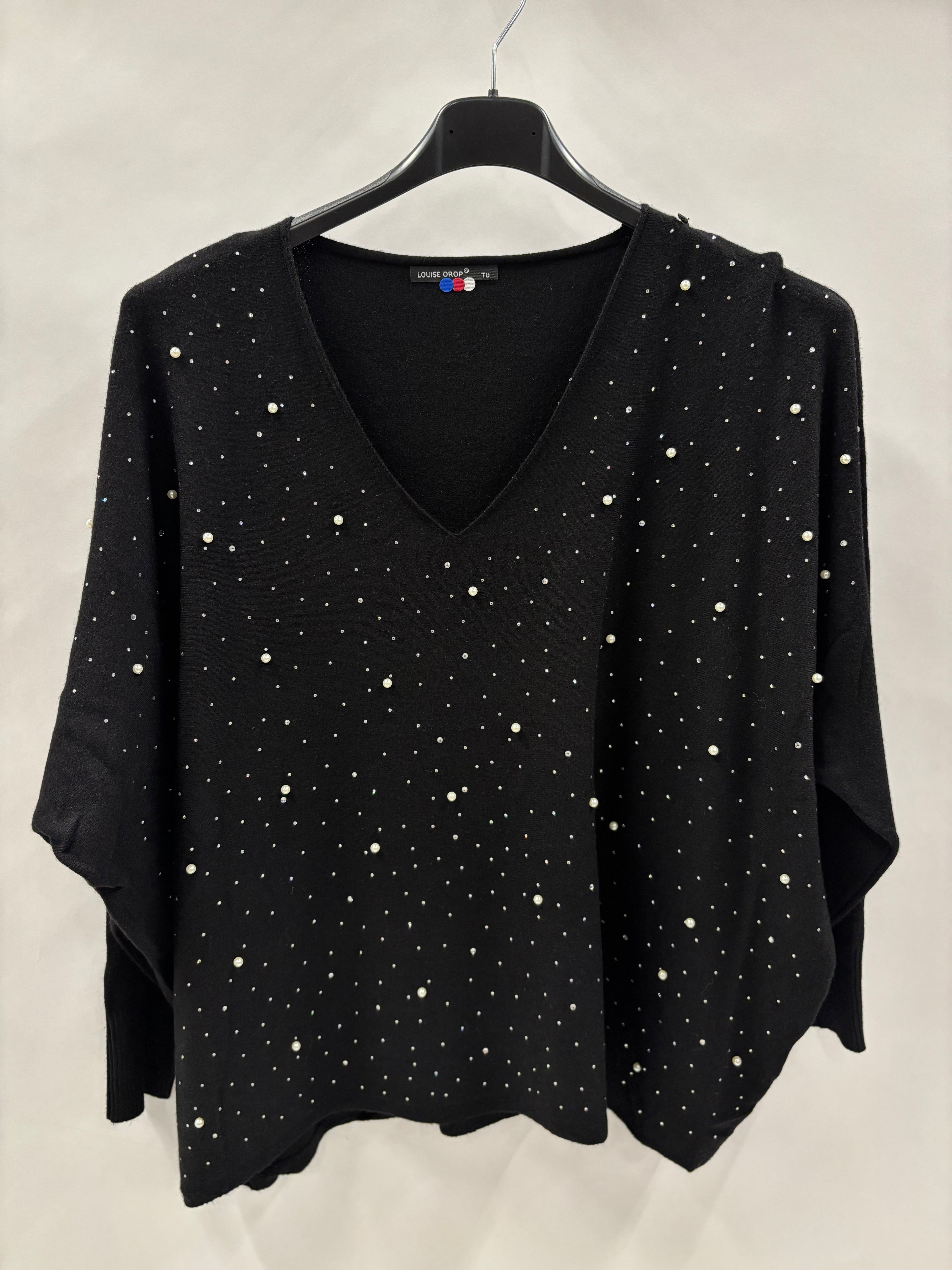 Bluse V-Hals, Bling - Brystmål 160cm