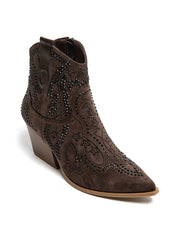 Brune cowboystøvler med bling