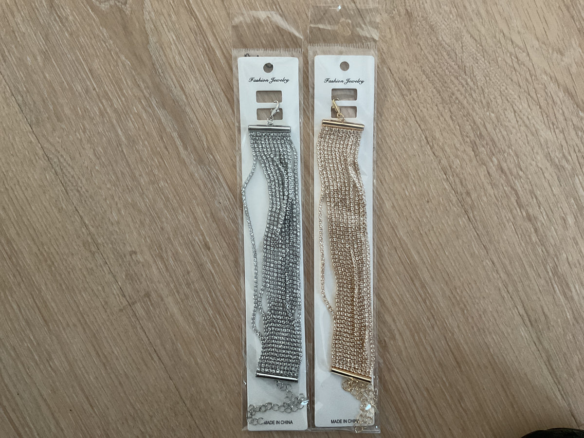 Bredt bling armbånd by Krone 1