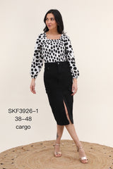 Denim cargonederdel med lommer by Krone 1