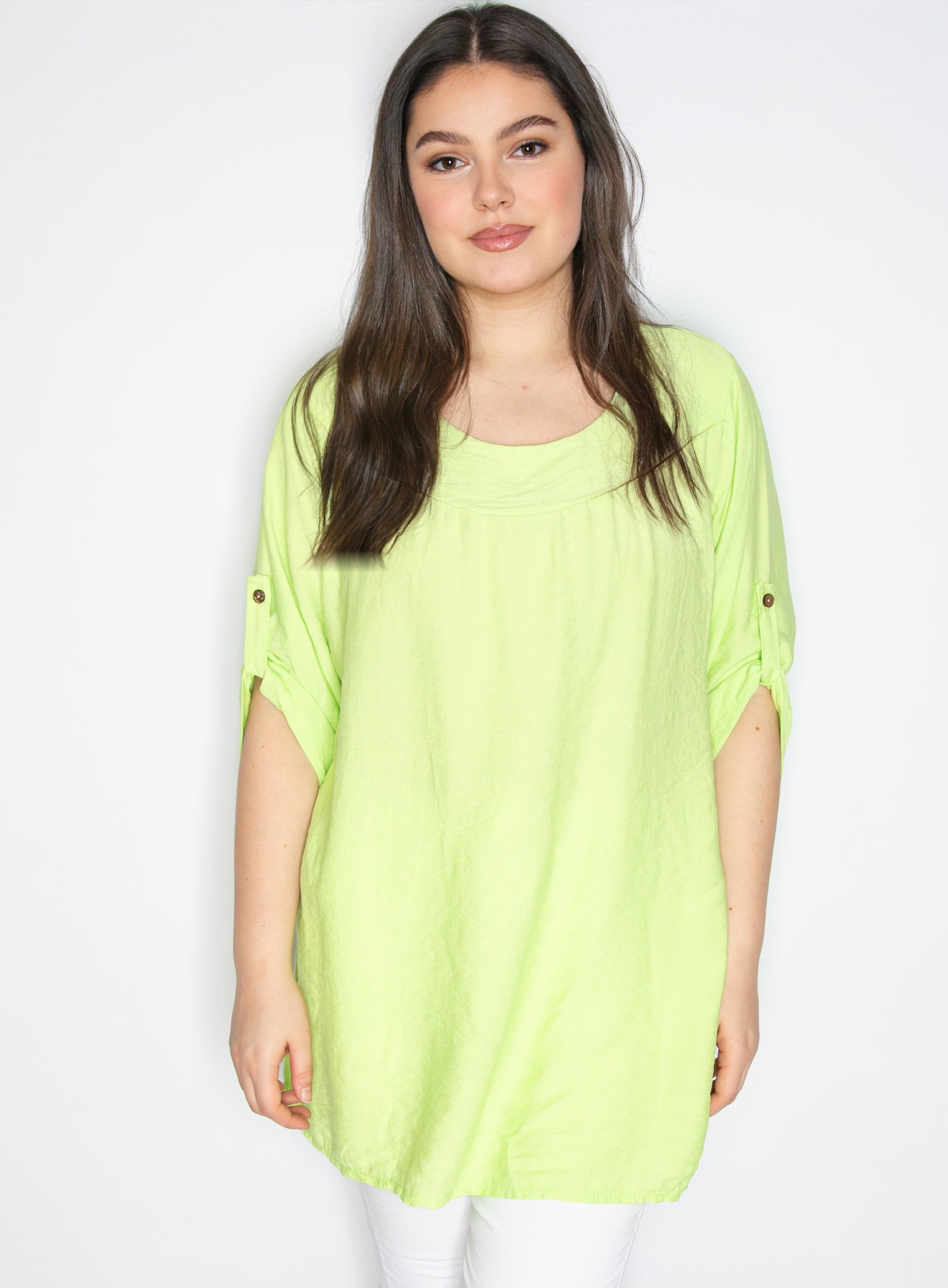 Bluse med sød facon - Brystmål 124cm - Viskose
