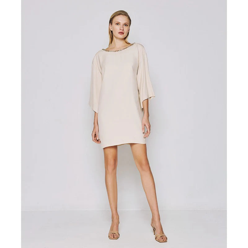 Access Mini dress with embroidered rhinestones by Krone 1