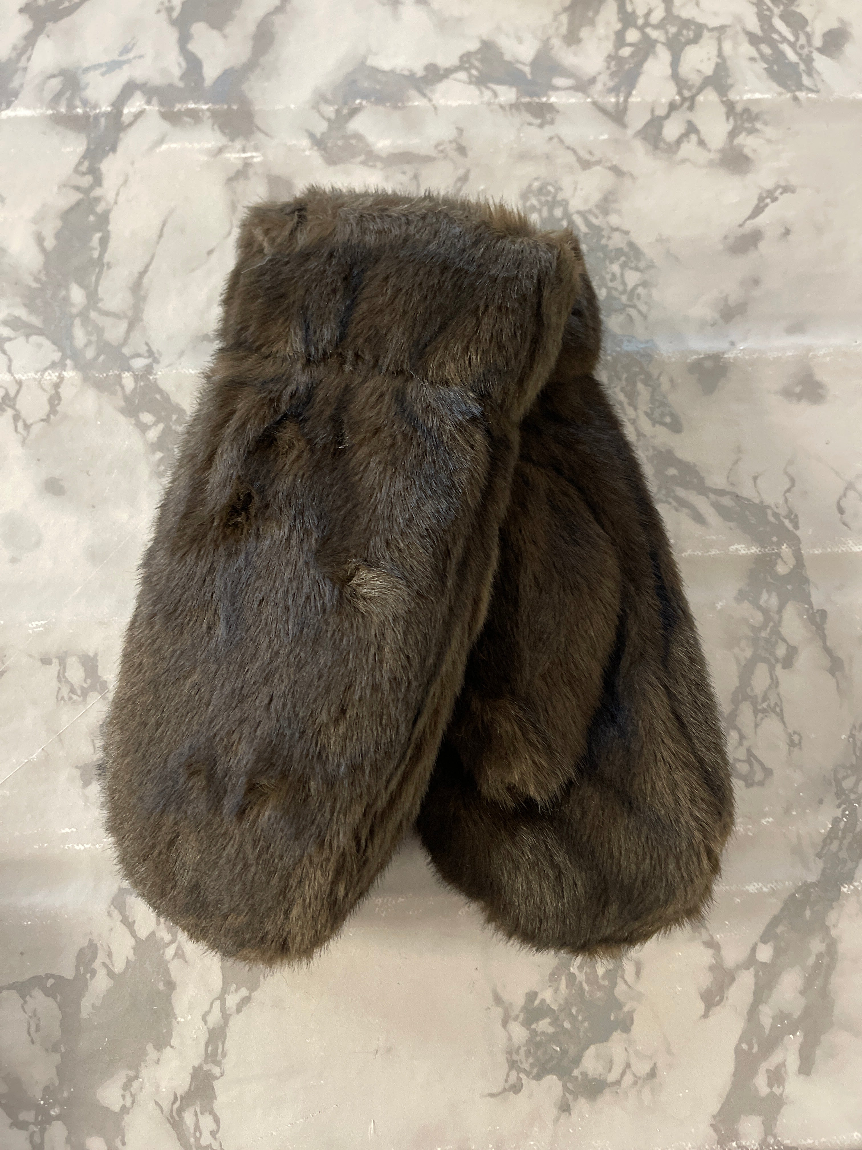 Faux fur pels handsker