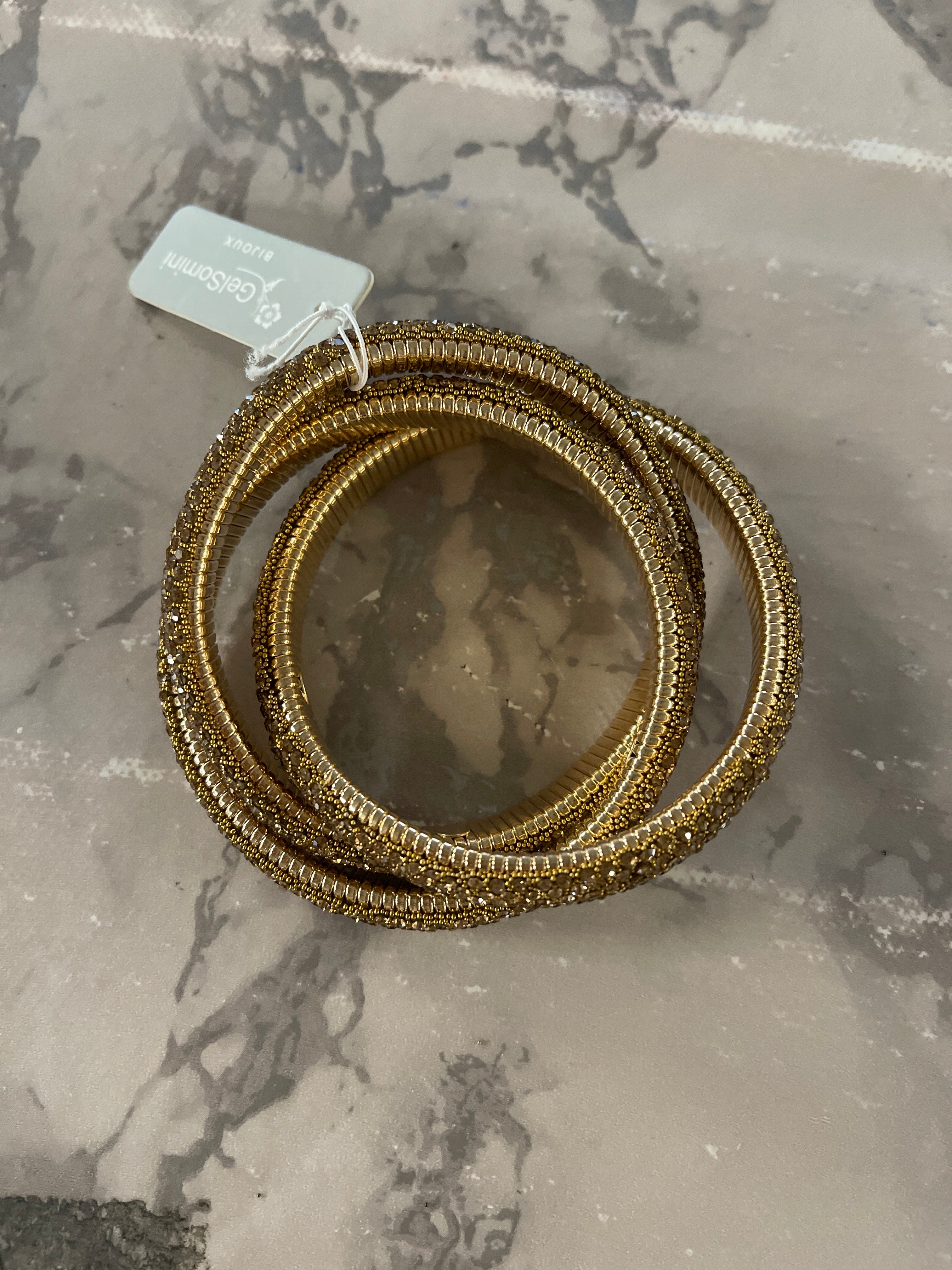 Bling armbånd med elastik