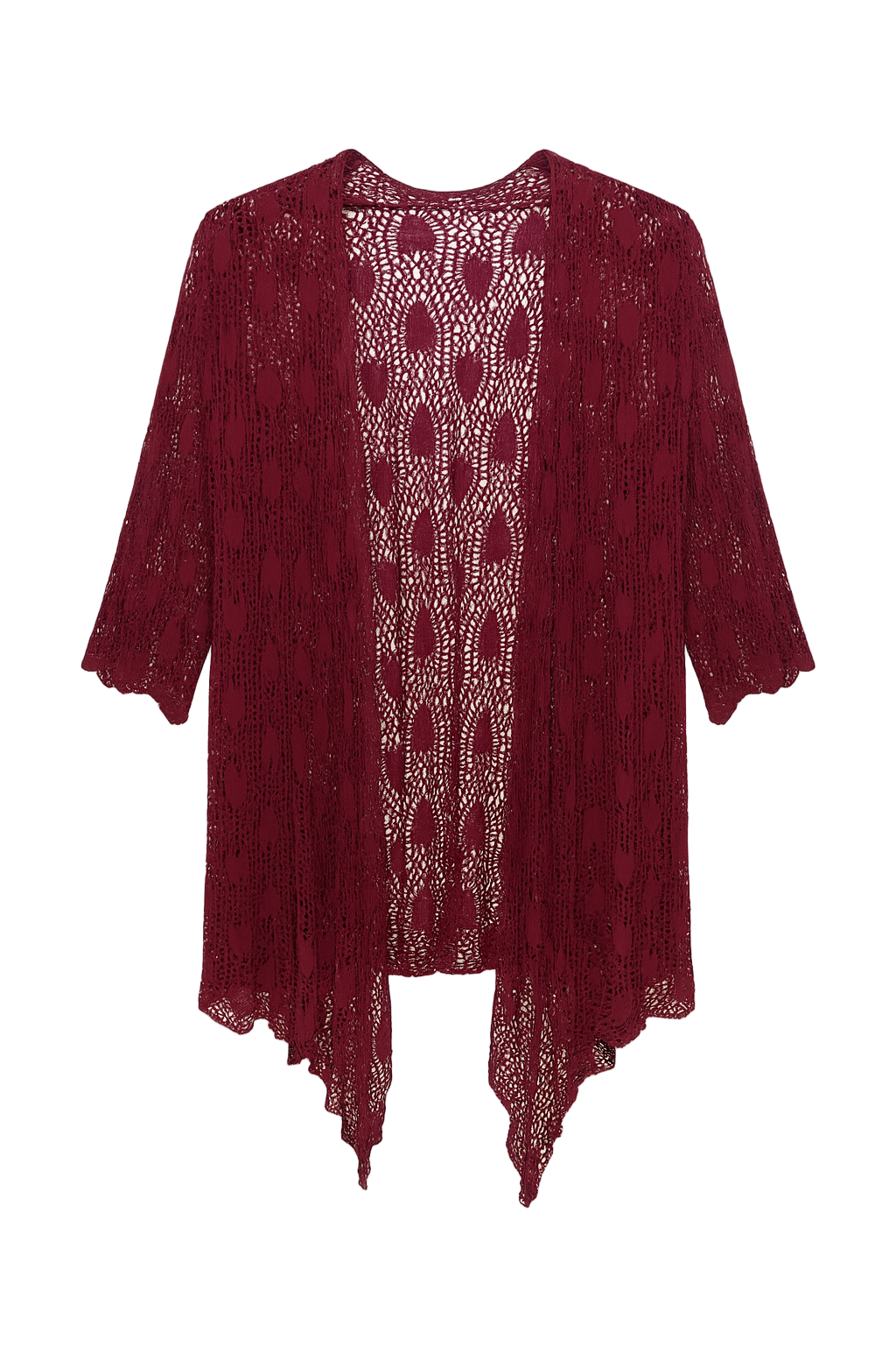 Hullet cardigan med bindebånd by NDJ