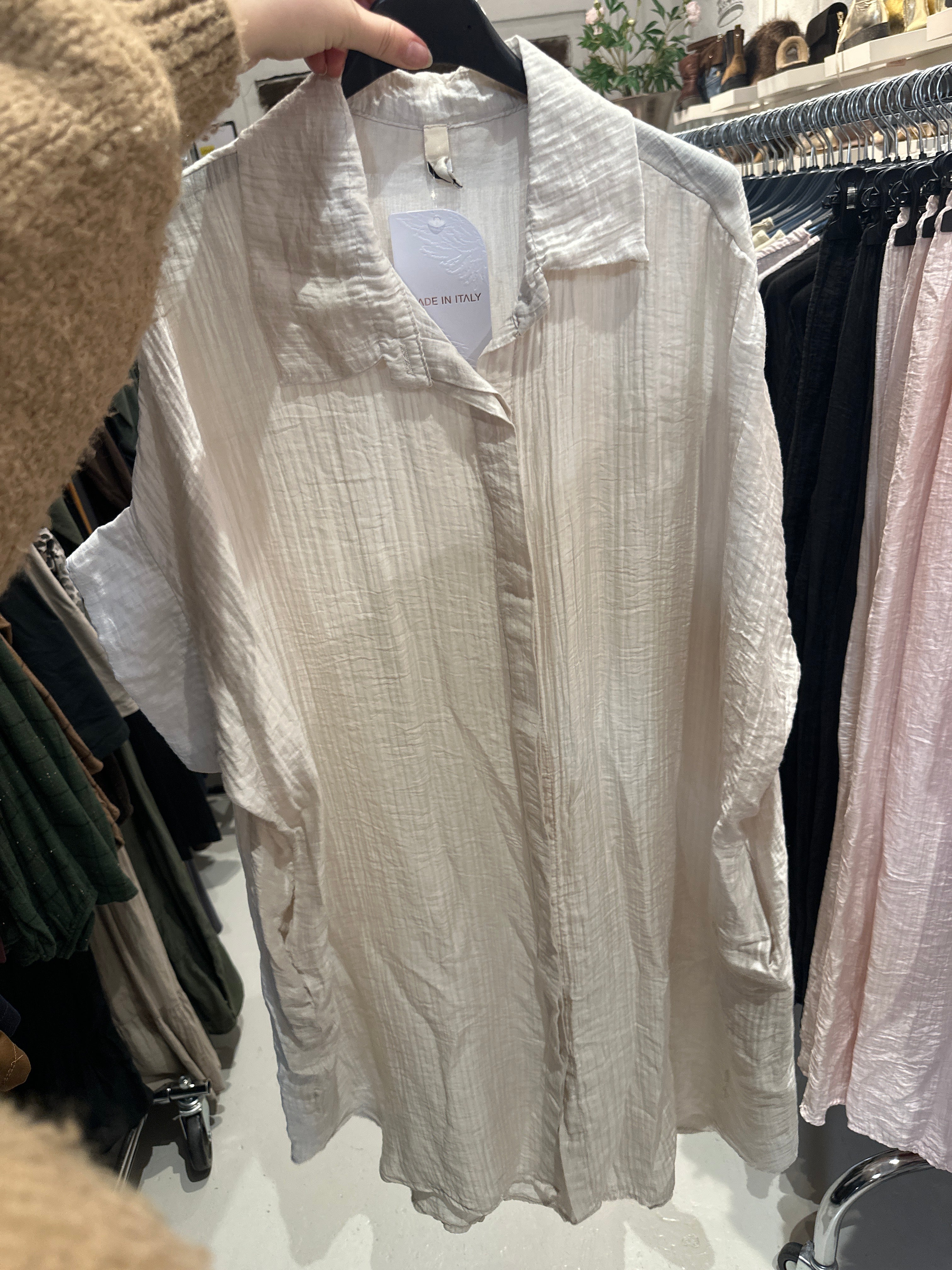 Beige skjorte kjole by Luxluna