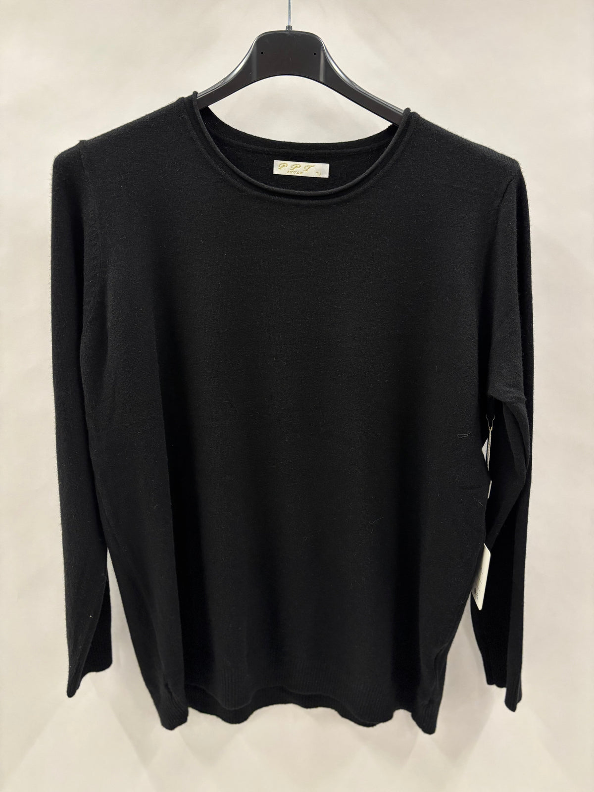 Langærmet Ensfarvet Bluse - Brystmål 120cm