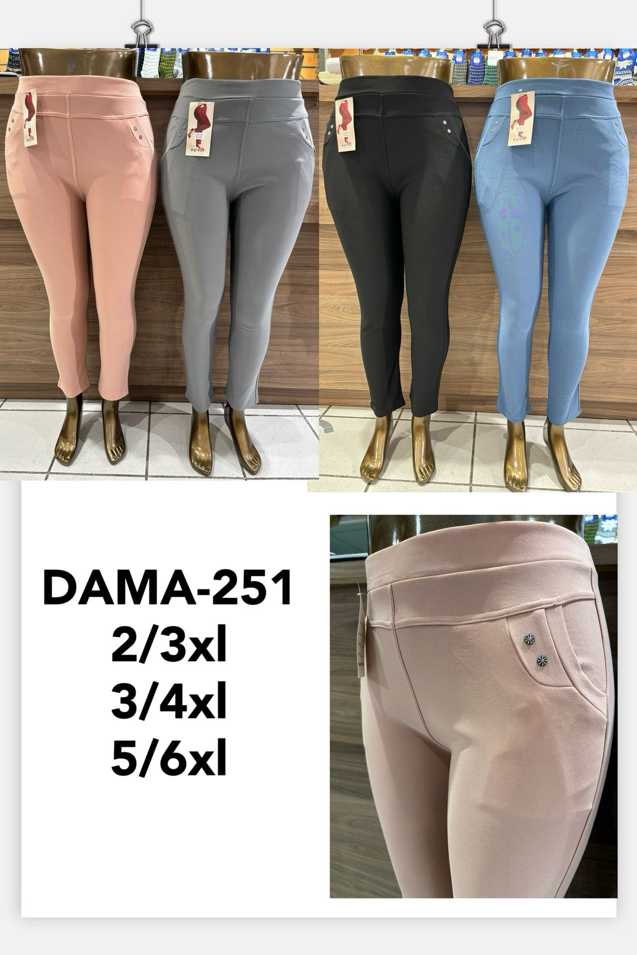 Shapebukser små bling ved lomme plus size - Tilfældig farve by Krone 1