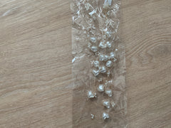 Perle hjerte lang halskæde by Krone 1