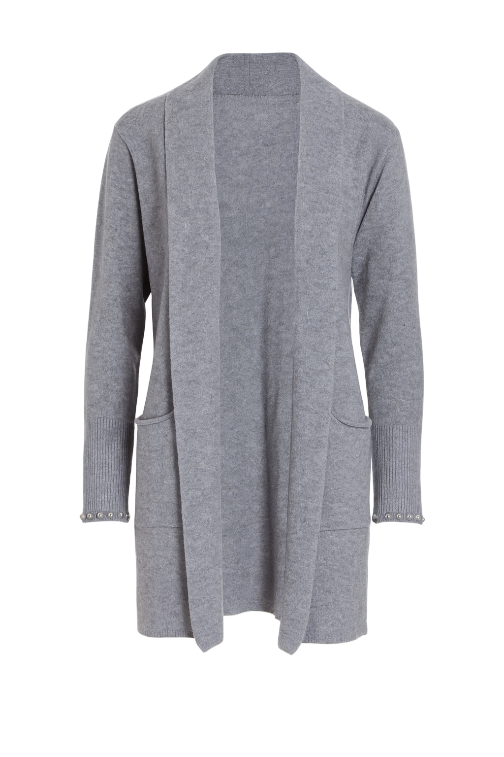 Strikcardigan med bling kant
