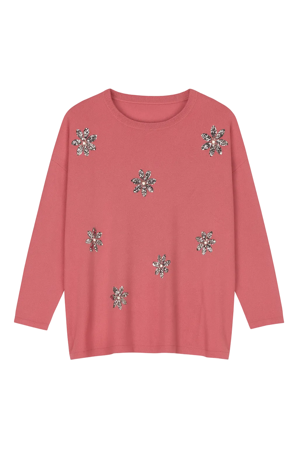 Strikebluse Pallietblomster