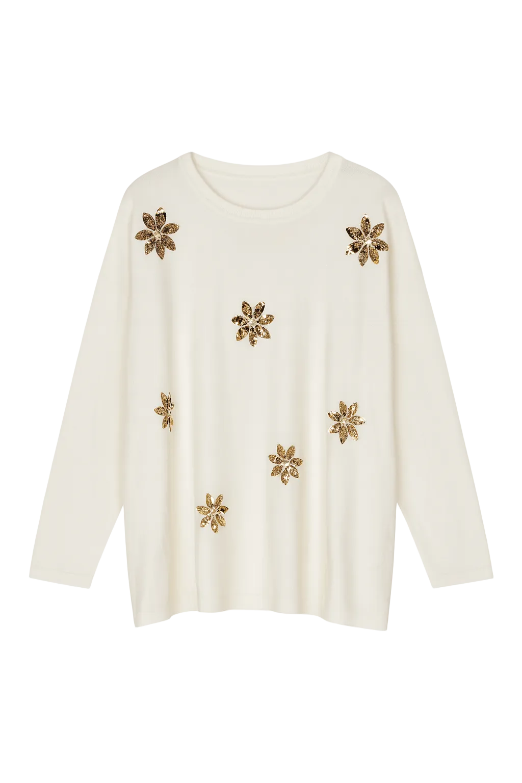 Strikebluse Pallietblomster