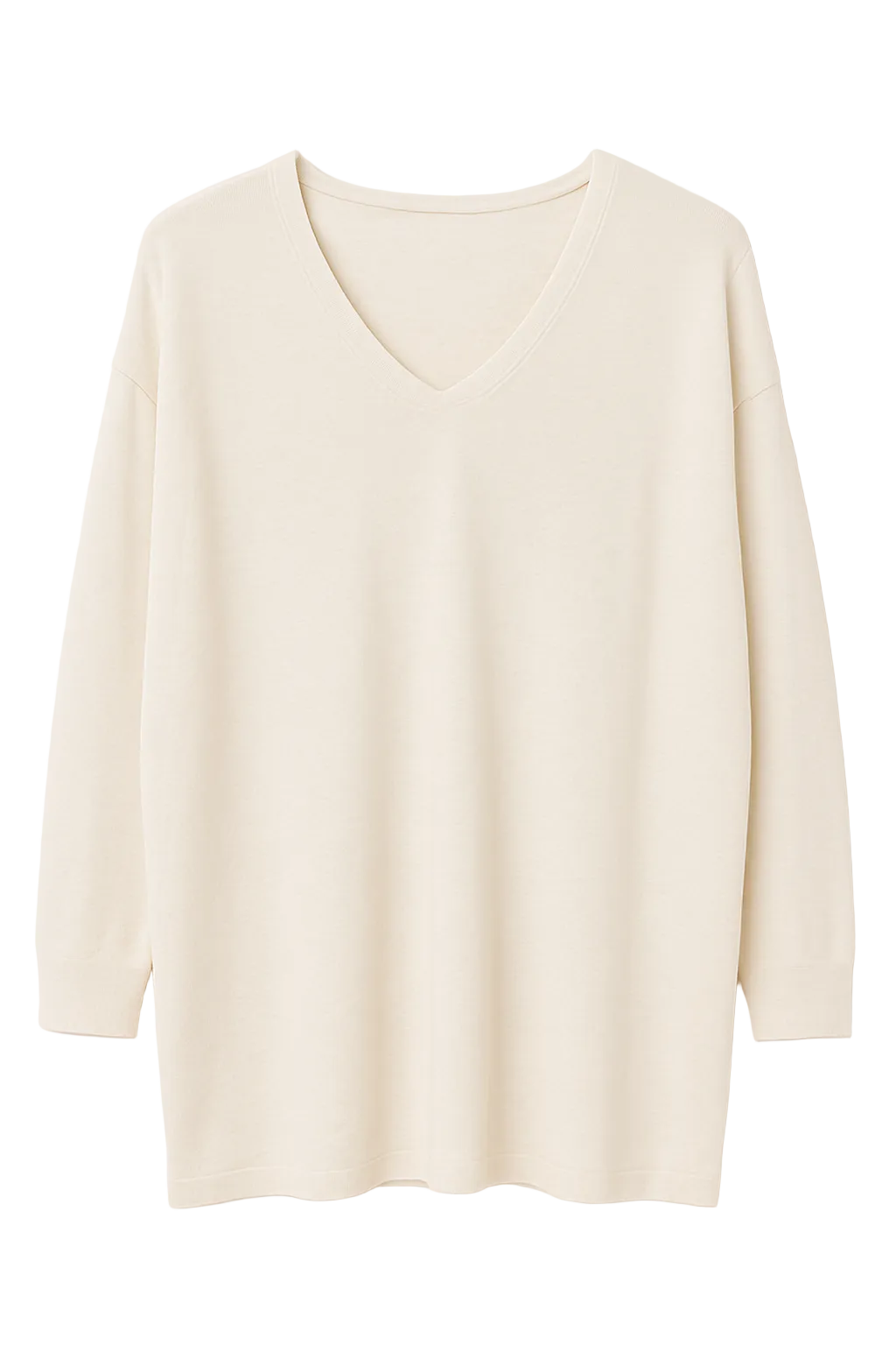 Strikbluse V-Udskæring