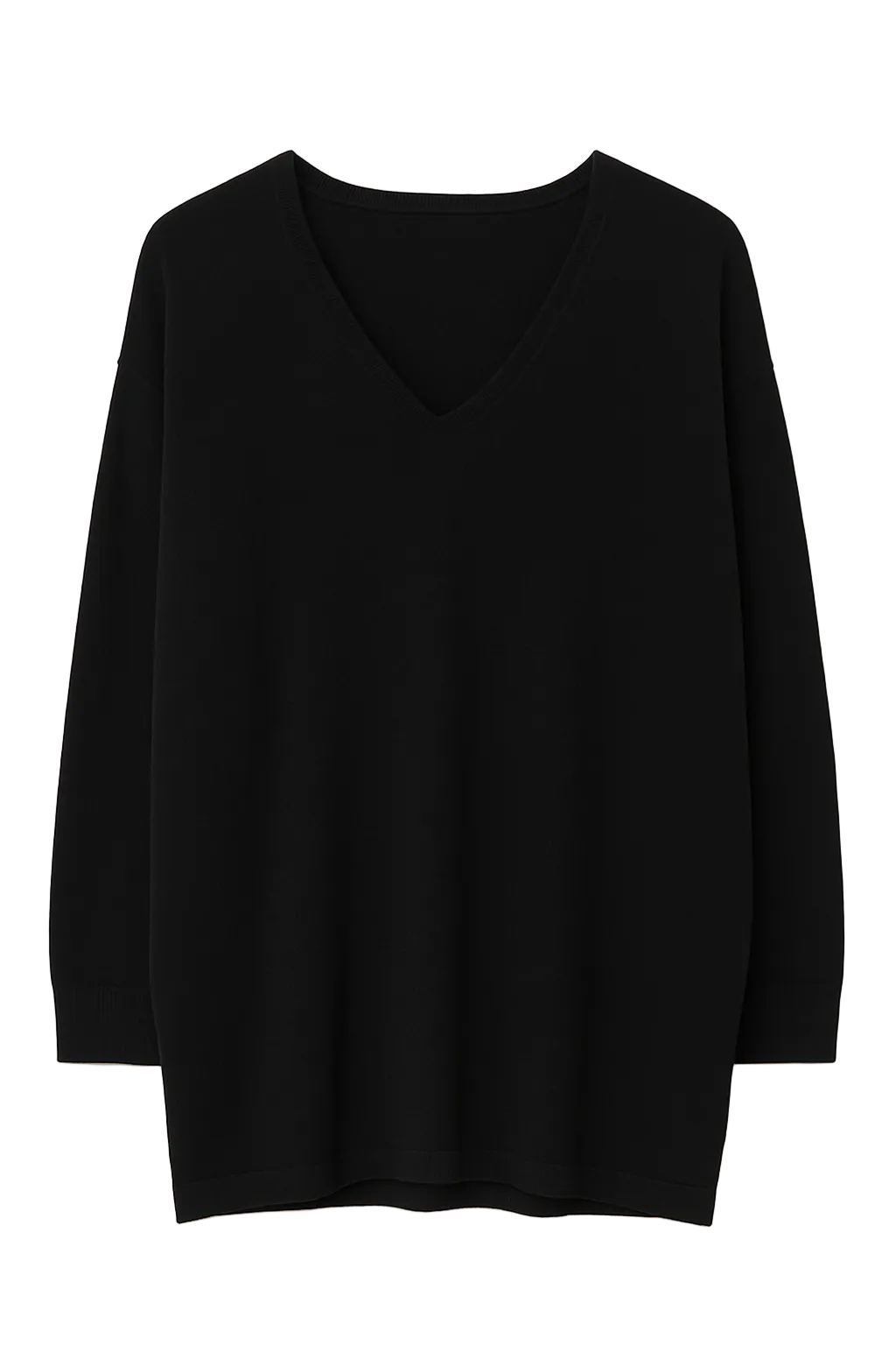 Strikbluse V-Udskæring