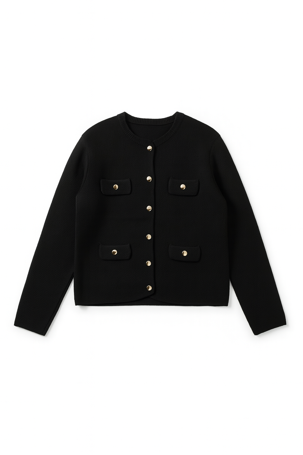 Cardigan Med Guldknapper