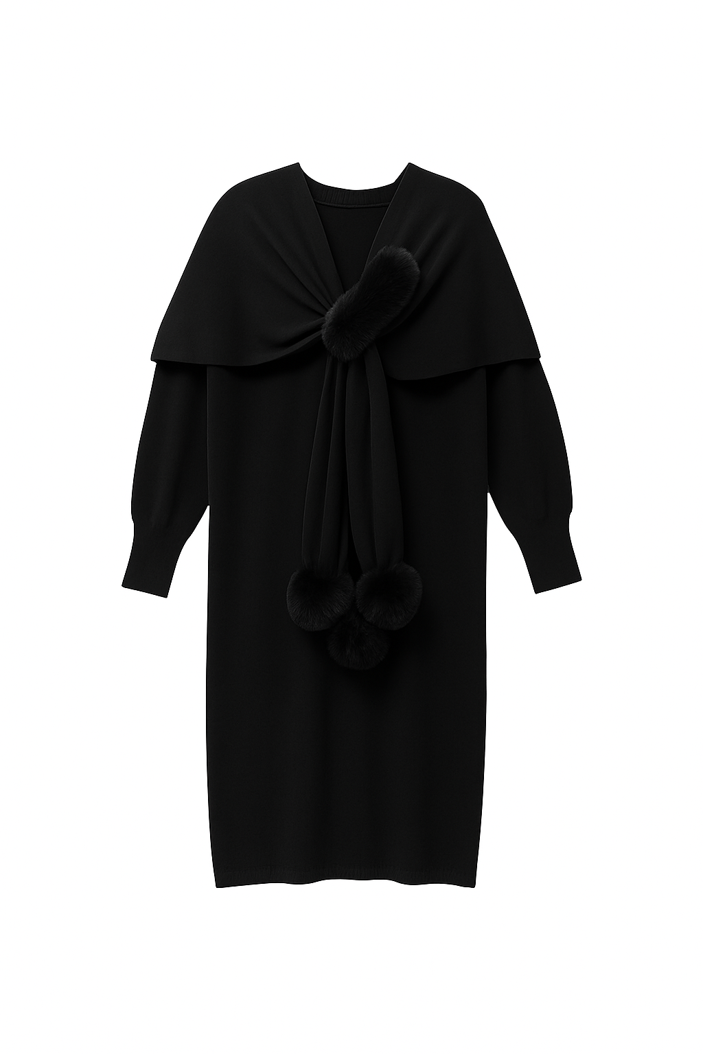 Strikkjole med strikslag