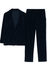 Fløjlslook sæt med blazer og bukser - ITSEP24