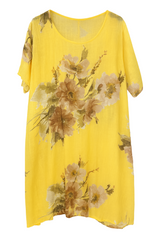 Kjole med blomsterprint - Brystmål 130cm - Bomuld by Miss Moon