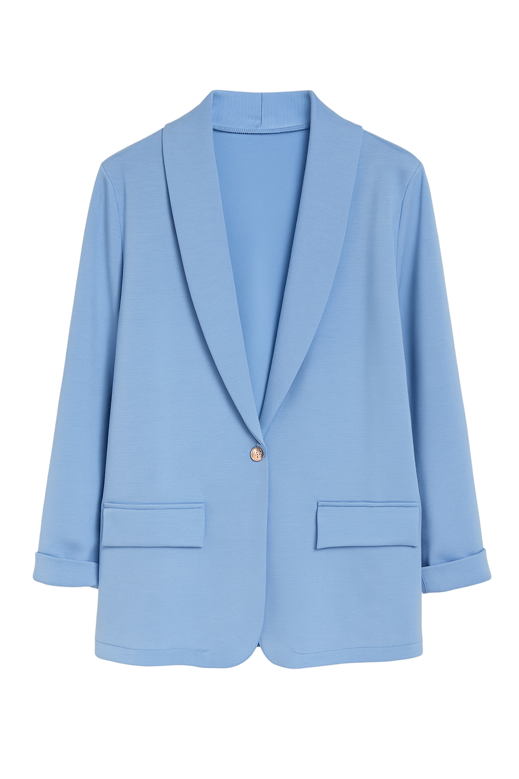 Blazer i blødt stof og guld knap by Max