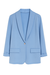 Blazer i blødt stof og guld knap by Max